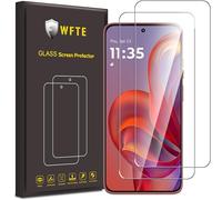 WFTE 2-Pack Tempered Glass for Motorola Moto Edge 60 Neo/Edge 50 Neo Screen Protector,9H Hardness,Anti-Scratch,Anti-Fingerprint,Bubble-Free,Premium Protective Film for Motorola Edge 60 Neo