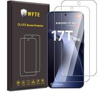 WFTE 2-Pack Tempered Glass for Xiaomi 17T Pro 5G Screen Protector,9H Hardness,Anti-Scratch,Anti-Fingerprint,Bubble-Free,HD Clear,Premium Protective Film for Xiaomi 17 T Pro,Case Friendly