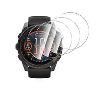 WFTE 4-Pack Screen Protector for Garmin Fenix 8 51mm/Fenix 8 Pro AMOLED 51mm/Fenix 7X/7X Solar/7X Sapphire Solar,Anti-Scratch,HD Clear,Bubble-Free,Dust-Free Premium Watch Screen Tempered Glass