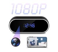 WFULM WiFi Hidden Camera Clock HD 1080P Spy Cameras Wireless Indoor Security Surveillance Camera Small Nanny Cam with Motion Detection, Remote Viewing for Home and Office, No Audio