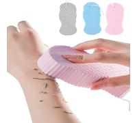 WFWJ 3Pcs Magic Exfoliating Bath Sponge,3D Super Soft Exfoliating Bath Sponge,Exfoliating Sponge Remover Dead Skin for Adults Children and Pregnant Women,Reusable(Blue+Pink+Gray)