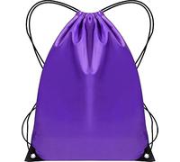 WFX Drawstring Gym Bag 2PCS String Bags Gym Sack Backpack PE Bags for Women Men Trainer Swimming Bag Travel Beach School Holidays Suitable for Sports,kids,Boys,Girls (Purple 1pc)