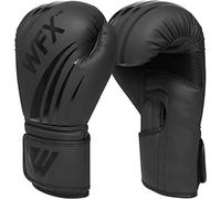 WFX Leather Boxing Gloves Professional MMA Sparring Kickboxing Punch Bag Training Muay Thai Fighting (10 OZ)