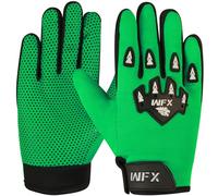 WFX Motorcycle Gloves Child Kids Full Finger MX Motocross Gloves Breathable Children Motorbike Gloves Dirty Bike Quad Road Racing Riding Cycling Climbing for young youth (Green, M)