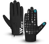 WFX Winter Cycling Gloves Warm Touchscreen Warm gloves Windproof Anti-Slip Fleece Lining Bike Thermal Gloves Running Hiking Cycling Driving and Outdoor Activities for Men Women (Black, L)