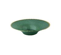 Wfxjyg2223 Fruit Bowls for The Kitchen, Light Luxury Style Gold Rimmed Glass Fruit Tray Living Room Home Tall Fruit Tray Coffee Table Snack Tray Decorative Ornaments, Fruit Basket(Green)