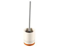 Wfxjyg2223 Toilet Brush & Holder- Floor Standing Ceramics Toilet Brush Stainless Steel Brush Handle Toilet Brush Black Brush Head Toilet Bowl Brush Set, Toilet Decorative Accessories