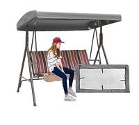 WFXXZL Replacement canopy for porch swing, 3 seater canopy waterproof porch swing replacement cover, replacement cover sun canopy, 210D Oxford fabric(Grey,191 * 120 * 18/23cm)