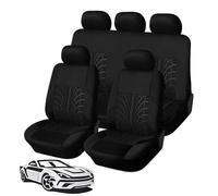 WFYBMB Car Seat Cover for Nissan Note 2013-2017, Interior Protector Accessories Tailored Sets Full Surround Seat Covers Comfortable and Breathable Waterproof,A-Black