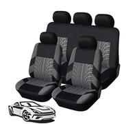 WFYBMB Car Seat Cover for Nissan Note 2013-2017, Interior Protector Accessories Tailored Sets Full Surround Seat Covers Comfortable and Breathable Waterproof,B-Grey