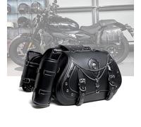 WFYBMB Motorcycle Tail Bag for Triumph Rocket III Roadster 2010-2019, Motorbike Side Pannier Bag - Waterproof Leather Motorbike Saddle Bags, With Locking Mechanism, Easy Installation,A