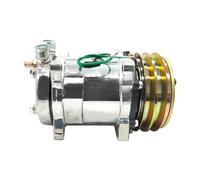 Wfyfo Air Conditioning AC Compressor Compatible For Sanden 5H14 Sanden 508 SD508 Compatible For Tractor Excavator Heavy Compatible For Duty Truck 12V/24V2 Groove V Blet Pulley(R12 12A)