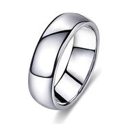 WFYOU Mens Rings Wedding Band Gold Silver Rings for Women Her Men 1-8mm Stainless Steel Rings Stacking Simple Rings Statement Thumb Finger Ring Plain Dome High Polish Comfort Fit Size 6-12, 4 UK