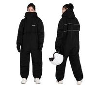 WFYYN AYAY One-Piece Snowsuit Ski & Rescue SuitSnowsuit Water Resistant Windproof for Adults/Men/Women(Size:4XL,Color:Black)