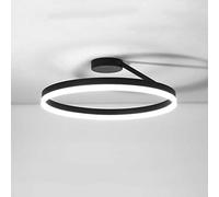 WFZRXFC Black Round Simple Home Ceiling Lighting 15.7 Inches in Diameter Ceiling Lamp Cold Light Warm Light Acrylic Lampshade Lighting Fixture for Aisle Corridor Balcony
