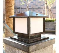 WFZRXFC European Square Pillar Light Outdoor Post Light Fixtures With E27 Base,Post Lantern For Post Pole Mount Aluminum With Acrylic Lampshade Hard Wired Available