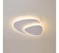 WFZRXFC Minimalist White Creativity Flush Mount Ceiling Light Cold Light, Warm Light, Neutral Light, Three Colors Adjustable Ceiling Lamp Ultra-thin 1.7in Home Lighting Ceiling Lighting