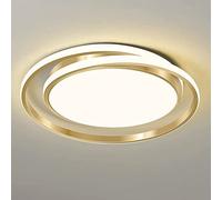 WFZRXFC Modern Minimalist Golden Ring LED Flush Mount Ceiling Light 38W Three-color Dimming Adjustable Ceiling Lamp Diameter 17.7 Inches Indoor Ceiling Lighting Easy Installation And Energy Saving