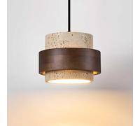 WFZRXFC Wabi Sabi Style Travertine Pendant Light Nordic Interior Stone Hanging Lights Retro Industrial Home Use Chandelier Bedroom Study Living Room Background Wall Lighting