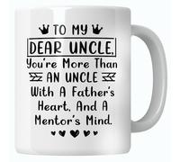 WG- Dear Uncle, You're More Than an Uncle 11oz Mug - Special Uncle Birthday Gifts, Perfect Uncle Gifts, Celebrating Father's Day Uncle