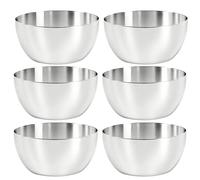 WG inc Stainless Steel Bowls (6 Pack), 180 ML / 6 Oz Unbreakable Stackable Dinner Bowls, Sauce Dishes Metal Curry Dessert Snack Seasoning Bowl, BPA Free & Dishwasher Safe
