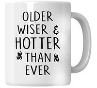 WG - Older Wiser and Hotter,Presents from Husband, Coffee Mugs for Wife from Husband, Mugs from Husband to Wife,