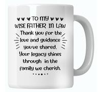 WG- to My Wise Father-in-Law 11oz Mug- Memorable Christmas Gifts for Father-in-Law, Ideal Father-in-Law Fathers Day Gift, Special Father-in-Law Gifts