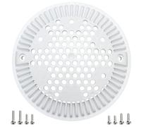 WG1048E 8 Inch White Pool Main Drain Cover Replacement Compatible with Hyaward WG1048E for Suction and Dual Outlet Cover Replacement for Pools