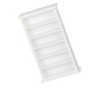 WGBOSMG Classical 1/12 Scale Doll House Bookcase Natural Wood Miniature Book Shelf with Six Storage Spaces for Scene Arrangement Doll House Furniture Model