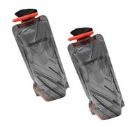 WGCHAIE 2 Pieces 700 ml Collapsible Water Bottle, Reusable Water Bottle, Foldable Water Bottle for Hiking, Adventure, Travel, Black