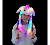 wgde toy Unicorn Plush Hat Cap for Kids & Adults, Pink, Ages 3-12, Easter, Halloween, Birthday, Christmas