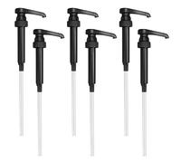 WGDVVJV Coffee Syrup Pump Black 6 Pcs Reusable Pump Bottle Dispenser Fits Most 750ml Syrup Dispenser for Home Drink House Bar Coffee
