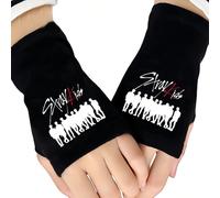 Wgewfhdf 1 Paar Kpop Stray Kids Fingerless Gloves, Stray Merch Gloves for Boys Girls Knit Touchscreen Gloves Winter Gift for Stay