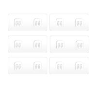 wgewfhdf 6Pcs Shower Caddy Adhesive Hooks Stick on Replacement Strong Bathroom Wall Stickers Waterproof for Shower Shelf Basket Soap Holder Kitchen Racks No Drilling
