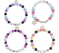 Wgewfhdf K Pop 4Pcs Friendship Bracelets, Korea Pop Demon Singer Girl Bracelets Merch Set, Charm Bracelets for Fans Girls Kids Women, Kpop Gifts