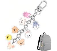 Wgewfhdf SKZ Keychain, 8 Pcs Kids Keychain, Stray Key Ring, Durable Acrylic Key Ring