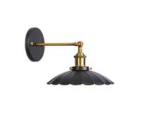 WGFJKI 1 Light Vintage Black Umbrella Shade Wall Lamp, Color Changing Led Remote Control Battery-operated Wall Sconce Light, Rotatable Adjustable Wall Light for Porch Corridor Aisle Wall Decor
