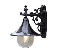 WGFJKI 1-Light Vintage Retro Lantern Balcony Waterproof Antirust Transparent Glass Wall Lamp 110- Villa Decorated Exterior Wall Light Aluminum Courtyard Porch Light