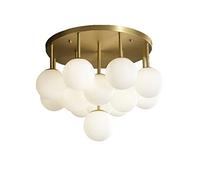WGFJKI 13-Light Glass Globe Flushed Mount Ceiling Light Gold Brushed Brass Sputnik Chandelier Pendant Light Style Large Ceiling Lamp for Bedroom Living Dining Room Foyer