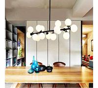 WGFJKI 16 Lights Magic Beans Chandeliers, Brass Finish Fixture Nordic Brushed Molecular Lights, Ceiling Lamps for Living Room Dining Room Study Bedroom Pendant Lighting