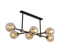 WGFJKI 6S Sputnik Chandelier，Adjustment Ceiling Durectangle Dining Rooming Fixture with Glass Shade/Amber/99X15Cm