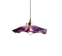 WGFJKI All Copper Glass Shade E27 Restaurant Bar Leaf Chandelier Bedroom Bedside Ceiling Hanging Lamp for Kitchen Island Dining Rooms Living Room