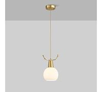 WGFJKI American Antler Chandelier With Vintage Farmhouse Glass Pendant Light Fixture, Bedside Decorative Lighting LED Hanging Ceiling Lights, For Hallway Entranceway