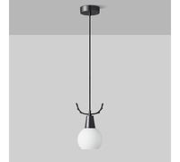 WGFJKI American Antler Chandelier With Vintage Farmhouse Glass Pendant Light Fixture, Bedside Decorative Lighting LED Hanging Ceiling Lights, For Hallway Entranceway