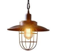 WGFJKI American Country Retro Iron Chandelier, E27 Base Embedded Pendant Light, Creative Rust-colored Restaurant Bar Hanging Light, Retro Corridor Aisle Coffee Shop Kitchen Island Decorative Ceiling