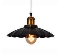 WGFJKI American Country Style Iron Pendant Lamp, Creative Umbrella-shaped Hanging Light Lampshade, E27 Base Single-head Chandelier, Balcony Bar Decoration Ceiling Lighting Fixtures