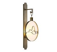 WGFJKI Antique Wall Light Bronze Metal Sconce Lighting with Acrylic Shade, Oriental Traditional E14 Wall Mounted Lamps for Living Room Bedroom Bedside Restaurant Hotel Stairs