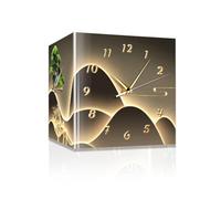 WGFJKI Back With A Back Corner Clock Living Room Wall Clock Sensory Luminous Corner Clock No Punch