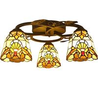 WGFJKI Ceiling Lamp HKSOPC Style Ceiling Lamp, Style Ceiling Lamp LED Ceiling Fixture Vintage Baroque Lampshade Pendant Ceiling Light for Bedroom Balcony