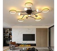 WGFJKI Ceiling Lamp Nordic Large Living Room Ceiling Light LED Dimmable with Remote Control Bedroom Study Creative Acrylic Lampshade Gold Office Restaurant Kitchen Chandelier Indoor Lighting,5heads